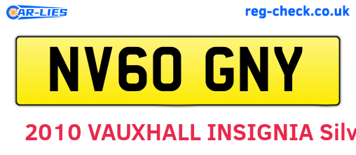 NV60GNY are the vehicle registration plates.