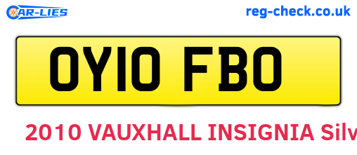 OY10FBO are the vehicle registration plates.