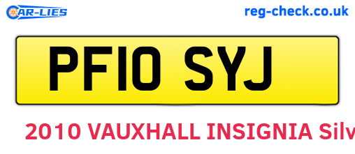 PF10SYJ are the vehicle registration plates.