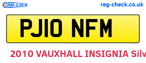 PJ10NFM are the vehicle registration plates.