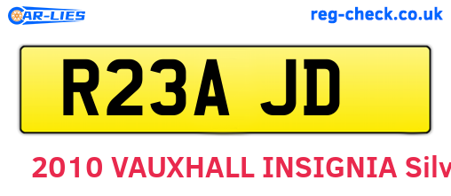 R23AJD are the vehicle registration plates.