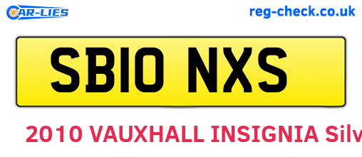 SB10NXS are the vehicle registration plates.