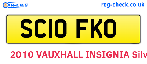 SC10FKO are the vehicle registration plates.