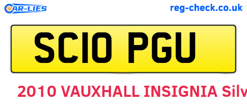SC10PGU are the vehicle registration plates.