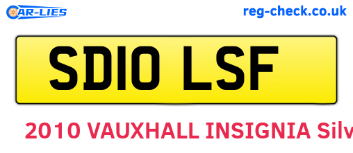SD10LSF are the vehicle registration plates.