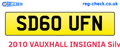 SD60UFN are the vehicle registration plates.