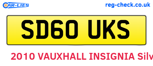SD60UKS are the vehicle registration plates.