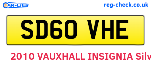 SD60VHE are the vehicle registration plates.