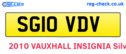 SG10VDV are the vehicle registration plates.