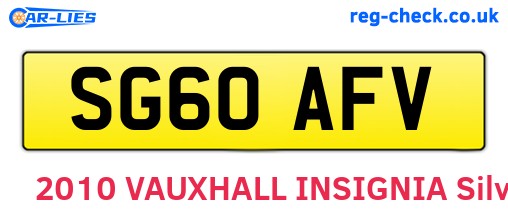 SG60AFV are the vehicle registration plates.