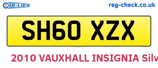 SH60XZX are the vehicle registration plates.