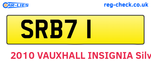 SRB71 are the vehicle registration plates.