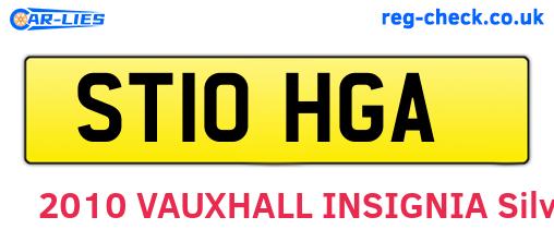 ST10HGA are the vehicle registration plates.