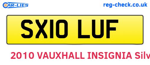 SX10LUF are the vehicle registration plates.