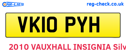 VK10PYH are the vehicle registration plates.