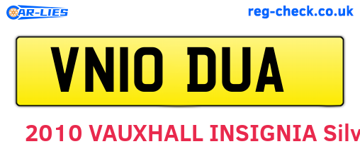 VN10DUA are the vehicle registration plates.
