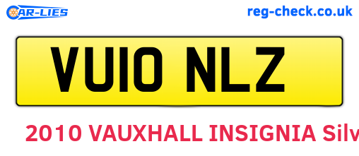 VU10NLZ are the vehicle registration plates.
