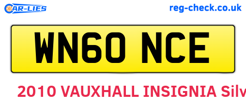 WN60NCE are the vehicle registration plates.