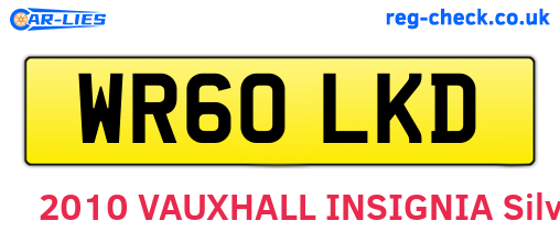 WR60LKD are the vehicle registration plates.