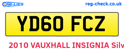 YD60FCZ are the vehicle registration plates.