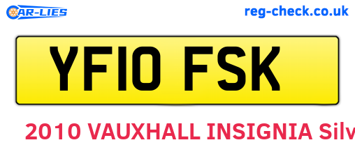 YF10FSK are the vehicle registration plates.