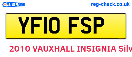 YF10FSP are the vehicle registration plates.
