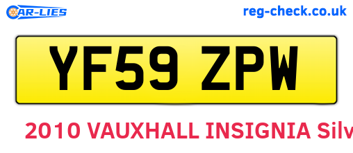 YF59ZPW are the vehicle registration plates.