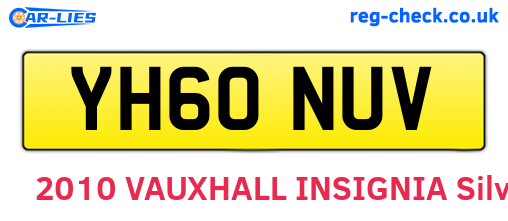 YH60NUV are the vehicle registration plates.