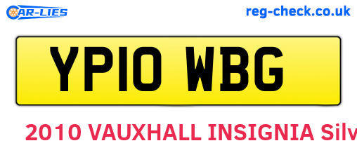 YP10WBG are the vehicle registration plates.