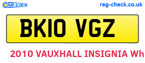 BK10VGZ are the vehicle registration plates.