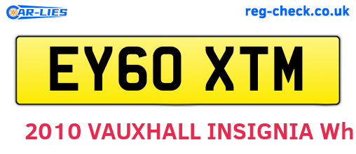 EY60XTM are the vehicle registration plates.