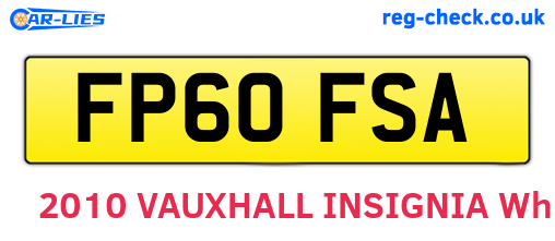 FP60FSA are the vehicle registration plates.