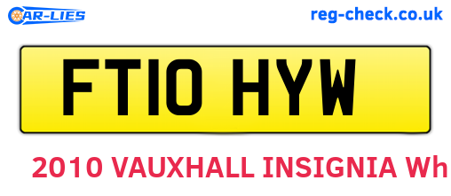 FT10HYW are the vehicle registration plates.