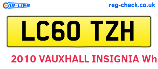 LC60TZH are the vehicle registration plates.