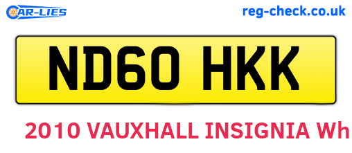 ND60HKK are the vehicle registration plates.