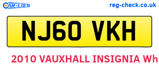 NJ60VKH are the vehicle registration plates.