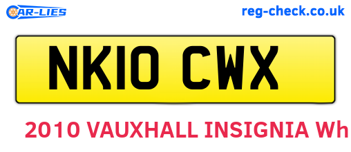 NK10CWX are the vehicle registration plates.