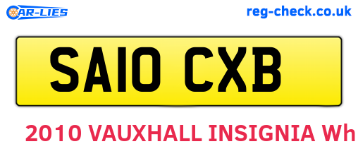 SA10CXB are the vehicle registration plates.