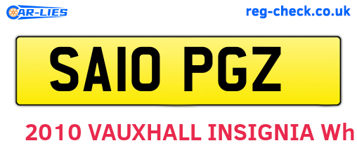 SA10PGZ are the vehicle registration plates.