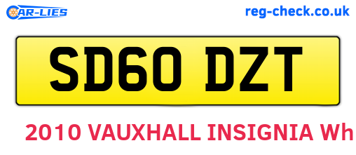 SD60DZT are the vehicle registration plates.
