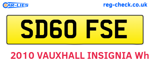 SD60FSE are the vehicle registration plates.