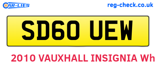 SD60UEW are the vehicle registration plates.