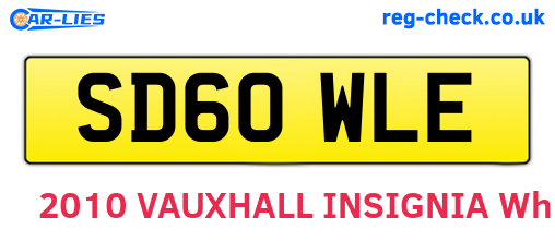 SD60WLE are the vehicle registration plates.