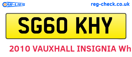 SG60KHY are the vehicle registration plates.