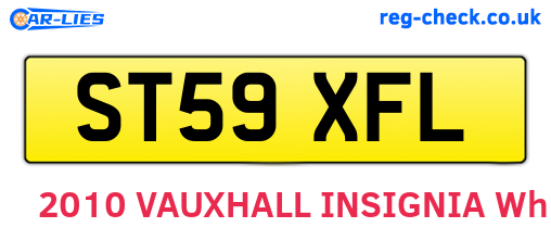 ST59XFL are the vehicle registration plates.
