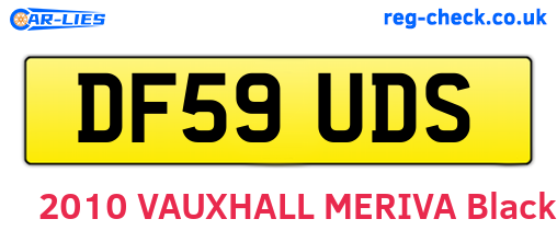 DF59UDS are the vehicle registration plates.