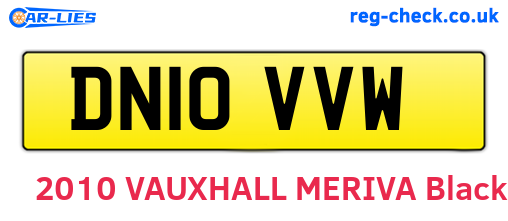 DN10VVW are the vehicle registration plates.
