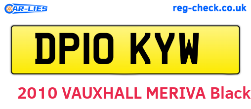 DP10KYW are the vehicle registration plates.