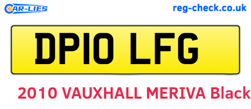 DP10LFG are the vehicle registration plates.