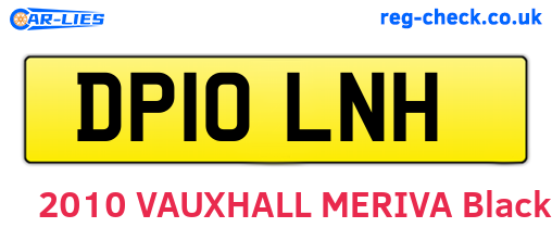 DP10LNH are the vehicle registration plates.